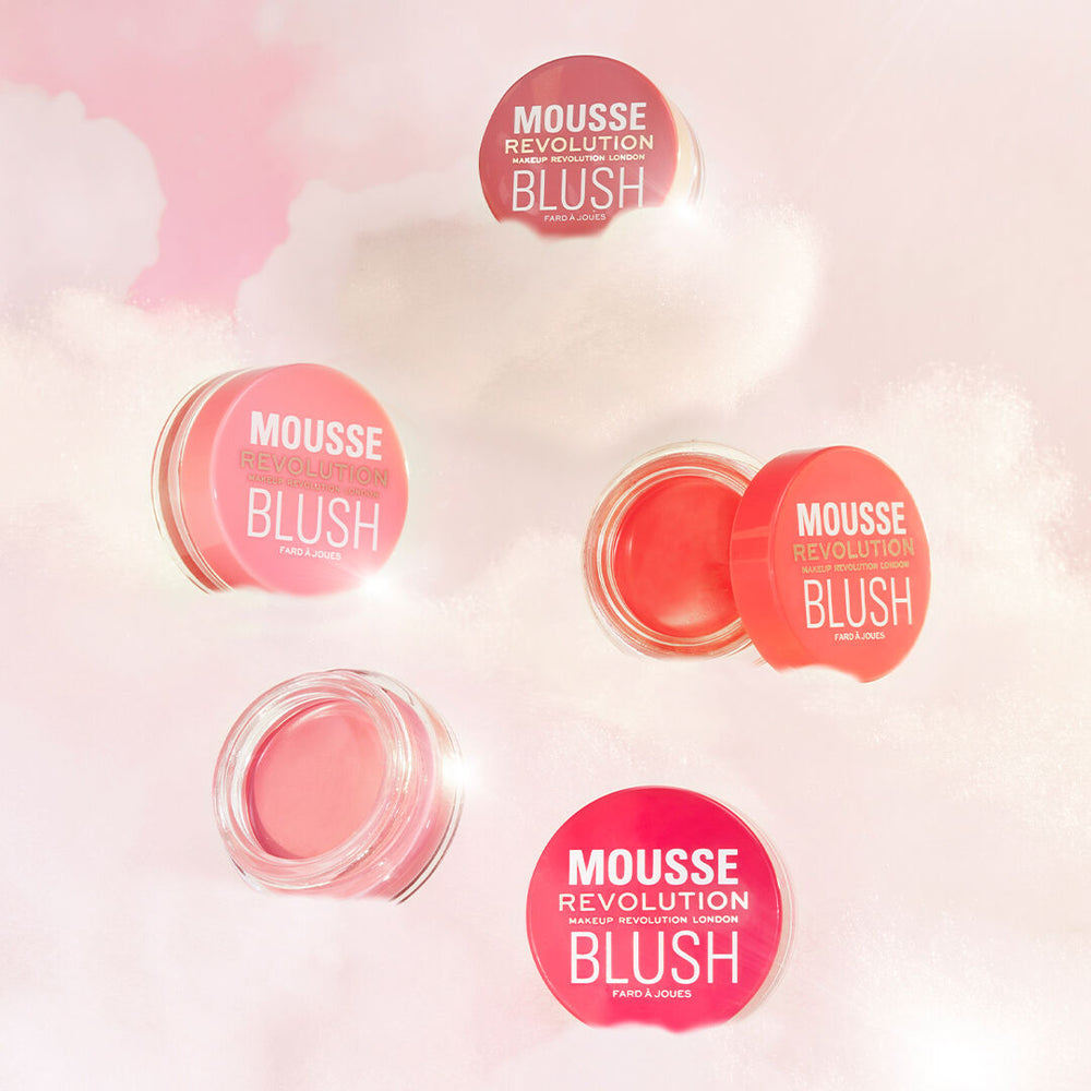 Makeup Revolution Mousse Blusher Passion Deep Pink 4pc Set + 1 Full Size Product Worth 25% Value Free