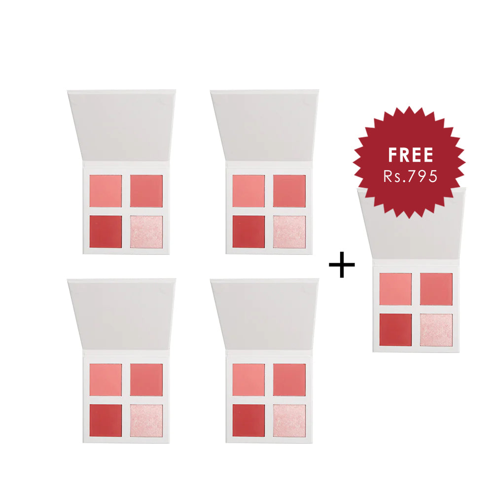 Revolution Pro 4K Blush Palette Pink 4pc Set + 1 Full Size Product Worth 25% Value Free