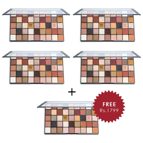 Makeup Revolution Maxi Reloaded Large It Up Eyeshadow Palette  4Pcs Set + 1 Full Size Product Worth 25% Value Free