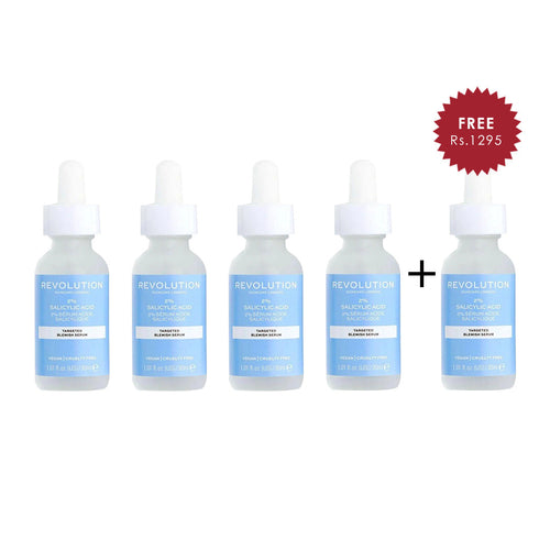 Revolution Skincare Salicylic Acid Serum 4pc Set + 1 Full Size Product Worth 25% Value Free