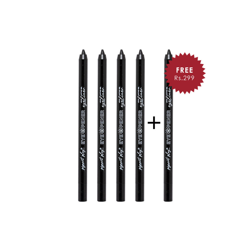 Pigment Play Eye Opener Gel Eyeliner - Black 4pc Set + 1 Full Size Product Worth 25% Value Free