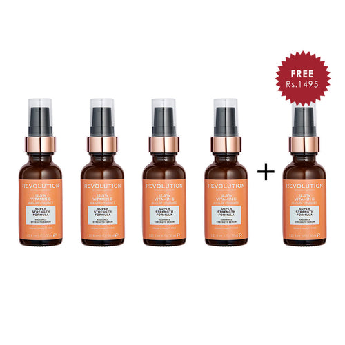 Revolution Skincare 12.5% Vitamin C Super Serum 4pc Set + 1 Full Size Product Worth 25% Value Free