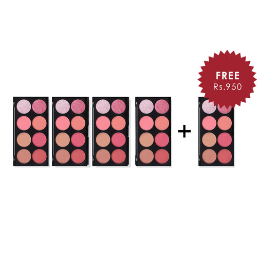 Makeup Revolution Ultra Blush Palette Sugar and Spice 4Pcs Set + 1 Full Size Product Worth 25% Value Free