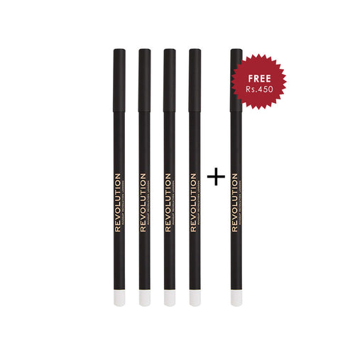 Revolution Kohl Eyeliner White 4pc Set + 1 Full Size Product Worth 25% Value Free