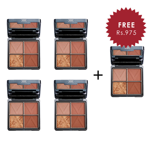 XX Revolution XXpress Quad Eyeshadow Palette - XXposed 4pc Set + 1 Full Size Product Worth 25% Value Free