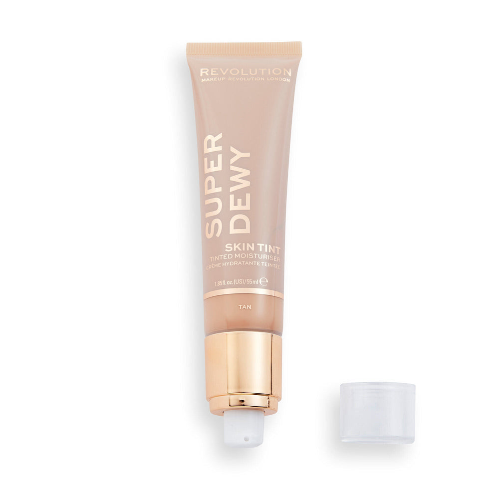 Makeup Revolution Superdewy Tinted Moisturiser - Tan 4pc Set + 1 Full Size Product Worth 25% Value Free