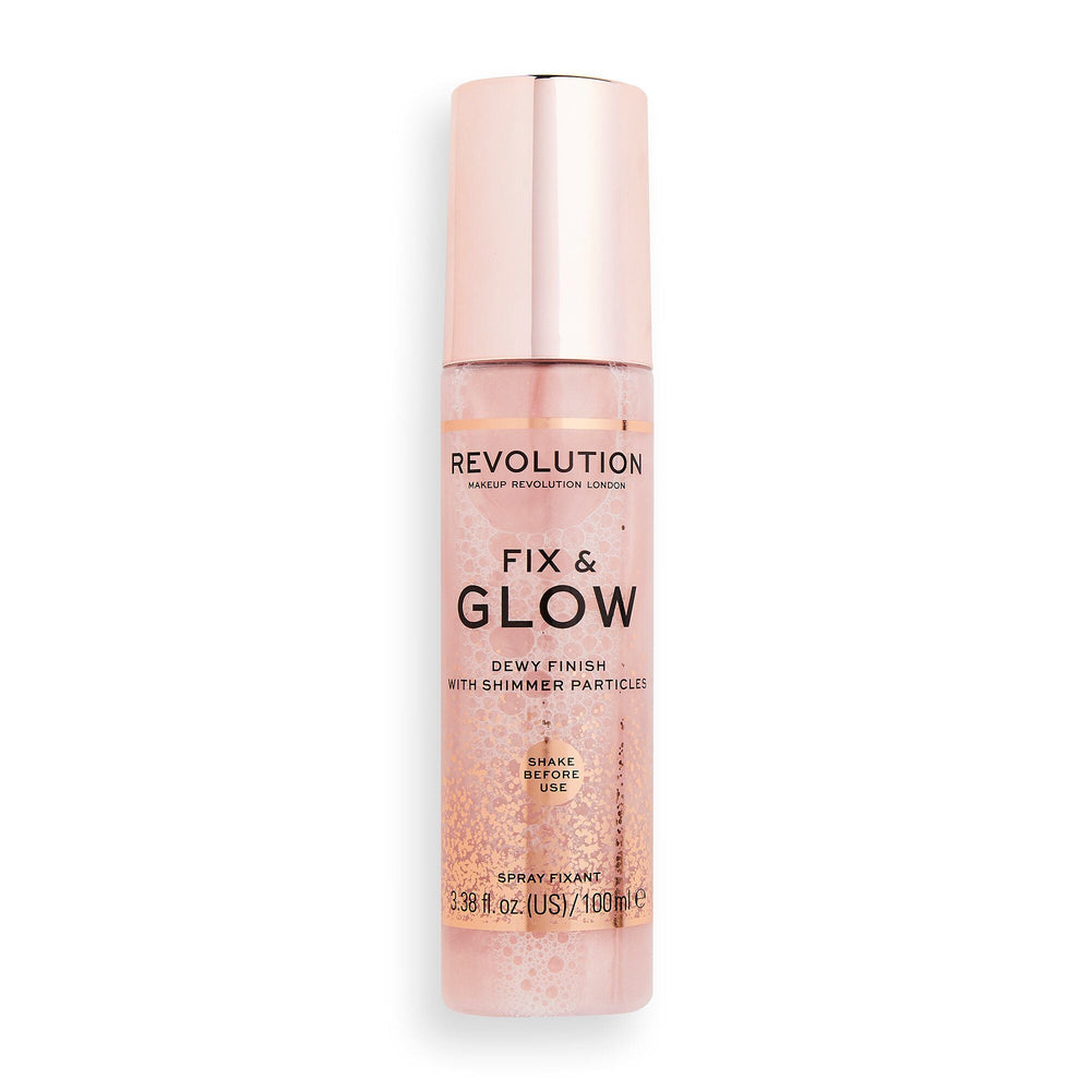 Makeup Revolution Fix & Glow Fixing Spray 4pc Set + 1 Full Size Product Worth 25% Value Free