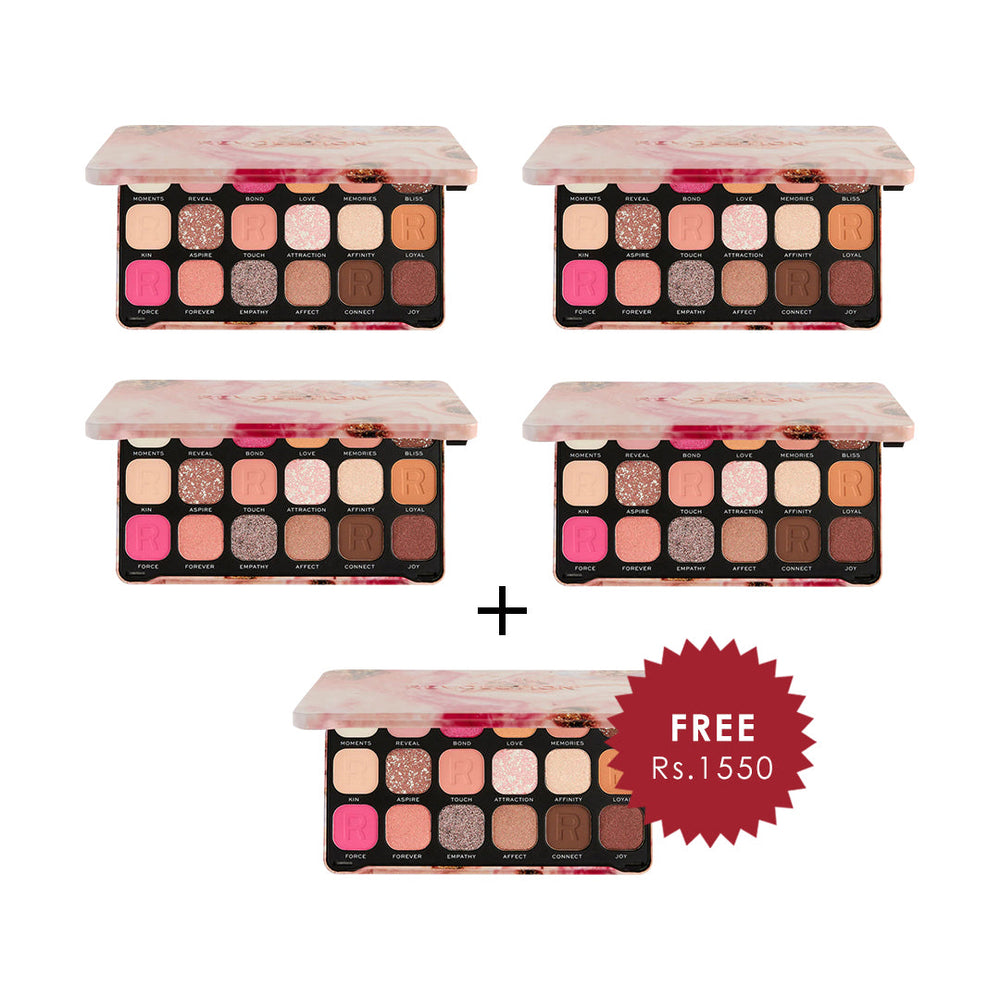 Revolution Forever Flawless Affinity Eyeshadow Palette-4pc Set + 1 Full Size Product Worth 25% Value Free