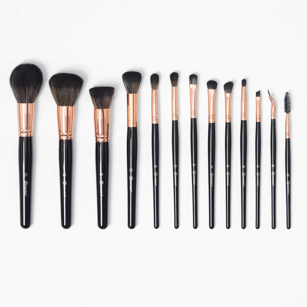 Bh Cosmetics Signature Rose Gold 13 Piece Brush Set  4pc Set + 1 Full Size Product Worth 25% Value Free