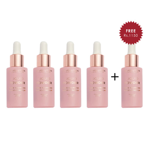 Makeup Revolution Liquid Powder Make Up Serum 4pc Set + 1 Full Size Product Worth 25% Value Free