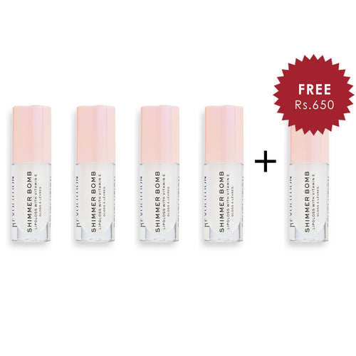 Revolution Shimmer Bomb Light Beam Pearl 4pc Set + 1 Full Size Product Worth 25% Value Free