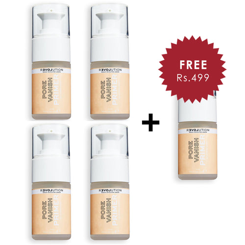 Revolution Relove Pore Vanish Primer 4pc Set + 1 Full Size Product Worth 25% Value Free