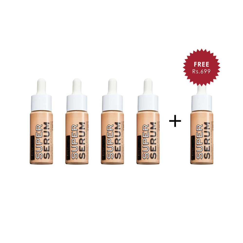 Revolution Relove Super Serum Foundation F6 4pc Set + 1 Full Size Product Worth 25% Value Free