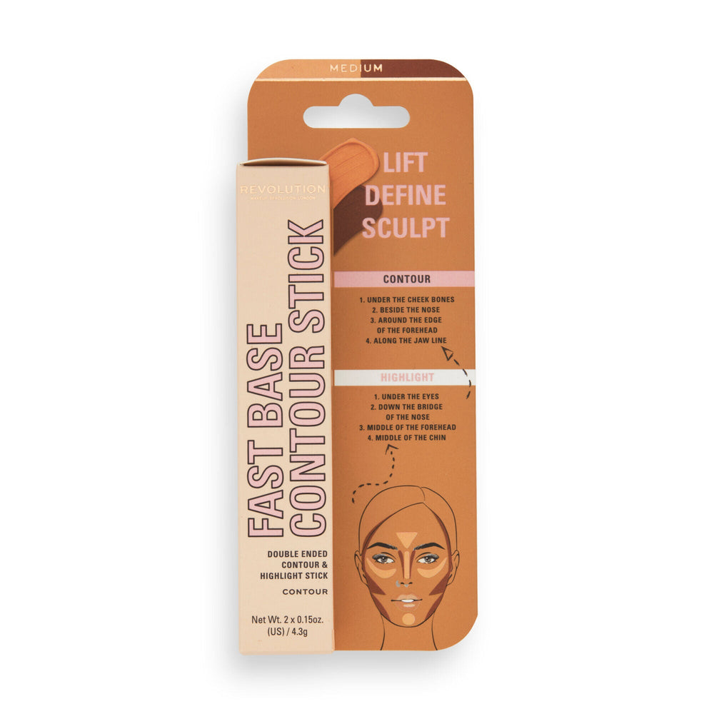 Revolution Fast Base Contour Stick Medium 4pc Set + 1 Full Size Product Worth 25% Value Free