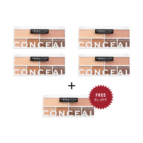 Revolution Relove Conceal Me Palette Medium 4pc Set + 1 Full Size Product Worth 25% Value Free