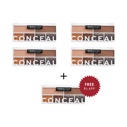 Revolution Relove Conceal Me Palette Dark 4pc Set + 1 Full Size Product Worth 25% Value Free