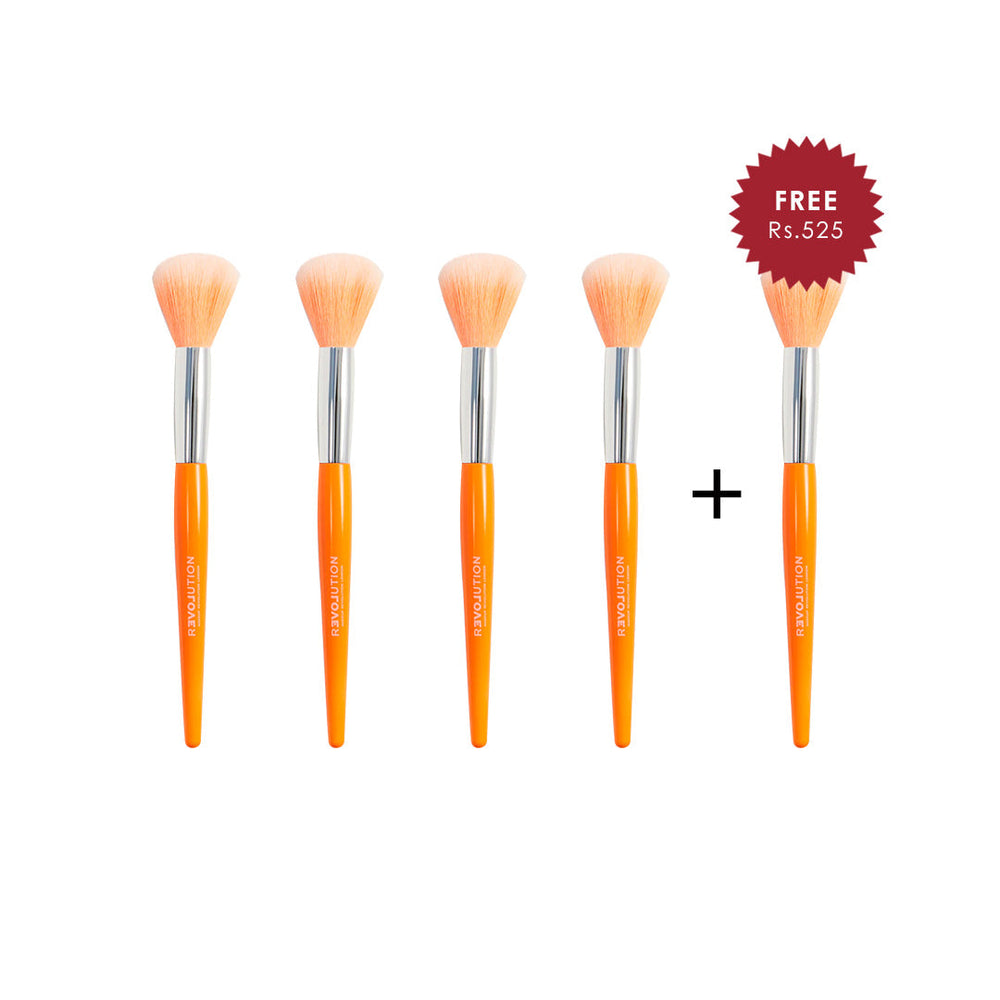 Revolution Relove Brush Queen Buffing Brush 4pc Set + 1 Full Size Product Worth 25% Value Free