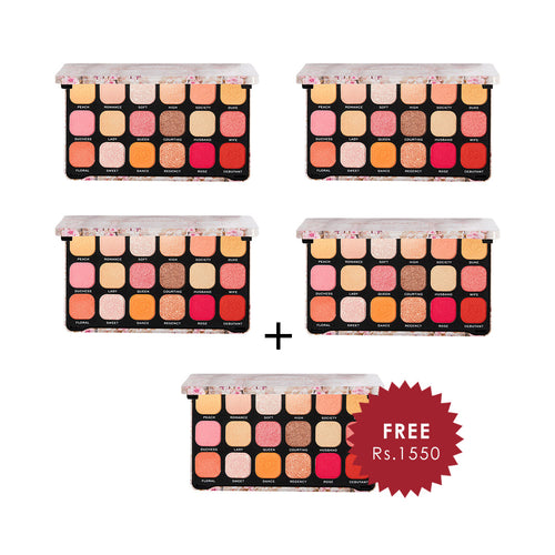 Revolution Forever Flawless Regal Romance Eyeshadow Palette 4pc Set + 1 Full Size Product Worth 25% Value Free