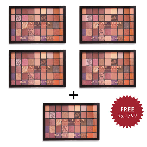 Makeup Revolution Maxi Reloaded Palette INFINITE BRONZE 4pc Set + 1 Full Size Product Worth 25% Value Free