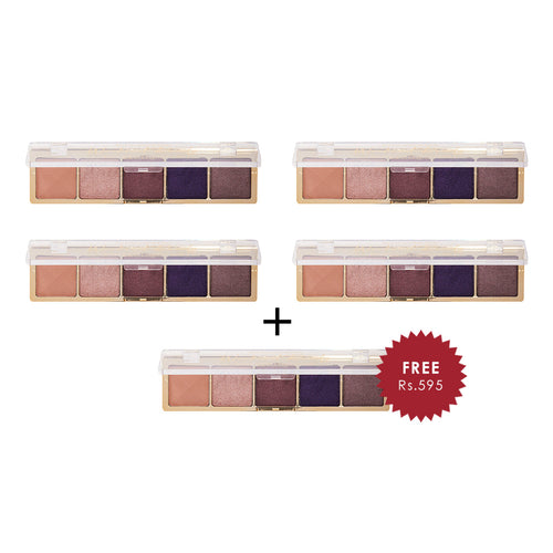 Revolution Pro Glam Eyeshadow Palette Weekend Ready Purple 4pc Set + 1 Full Size Product Worth 25% Value Free