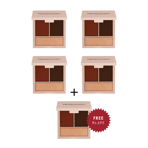 Revolution Face Powder Contour Compact Medium 4pc Set + 1 Full Size Product Worth 25% Value Free