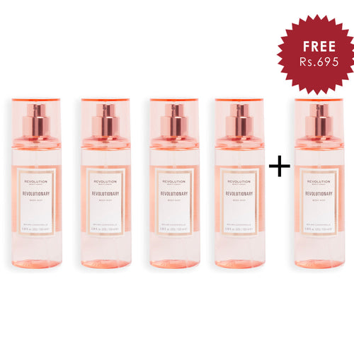 Makeup Revolution Body Mist Spray Revolutionary 4pc Set + 1 Full Size Product Worth 25% Value Free