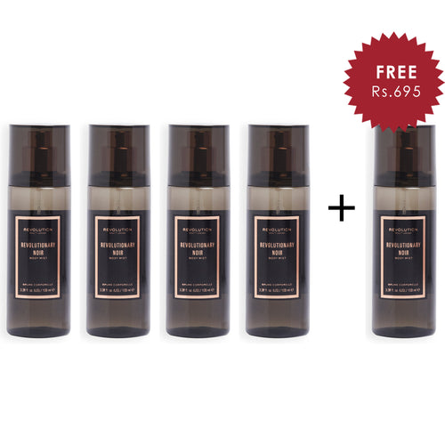 Makeup Revolution Body Mist Spray Revolutionary Noir 4pc Set + 1 Full Size Product Worth 25% Value Free