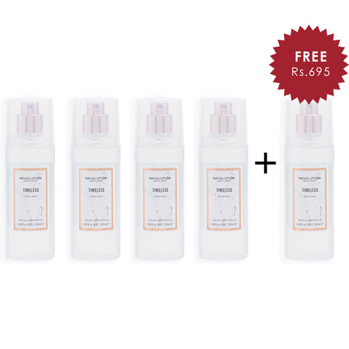 Makeup Revolution Body Mist Spray Timeless 4pc Set + 1 Full Size Product Worth 25% Value Free