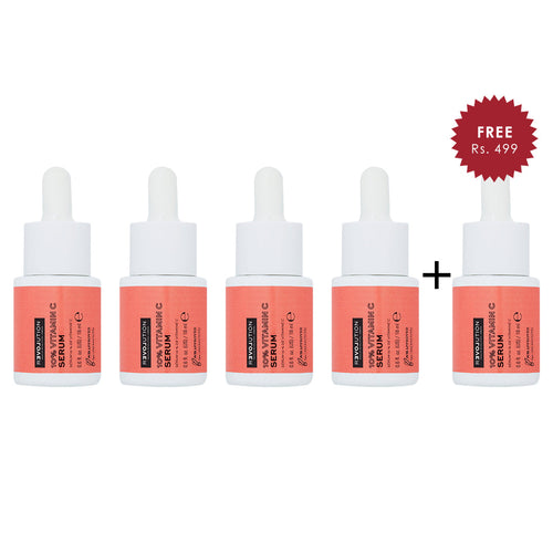 Relove By Revolution Brightening 10% Vitamin C Serum 4pc Set + 1 Full Size Product Worth 25% Value Free