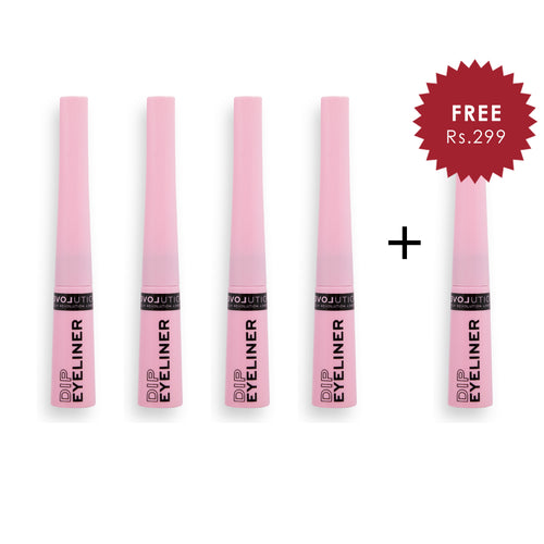 Revolution Relove Dip Eyeliner Pink 4pc Set + 1 Full Size Product Worth 25% Value Free