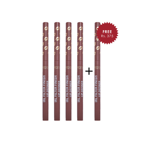 Revolution IRL Filter Finish Lip Liner Definer Caramel Syrup 4pc Set + 1 Full Size Product Worth 25% Value Free