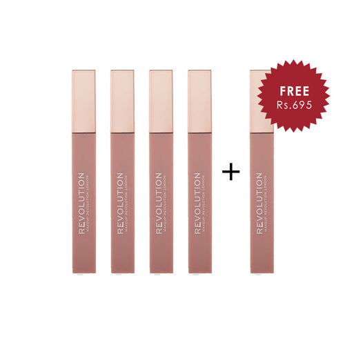 Revolution IRL Whipped Lip Creme Chai Nude 4pc Set + 1 Full Size Product Worth 25% Value Free