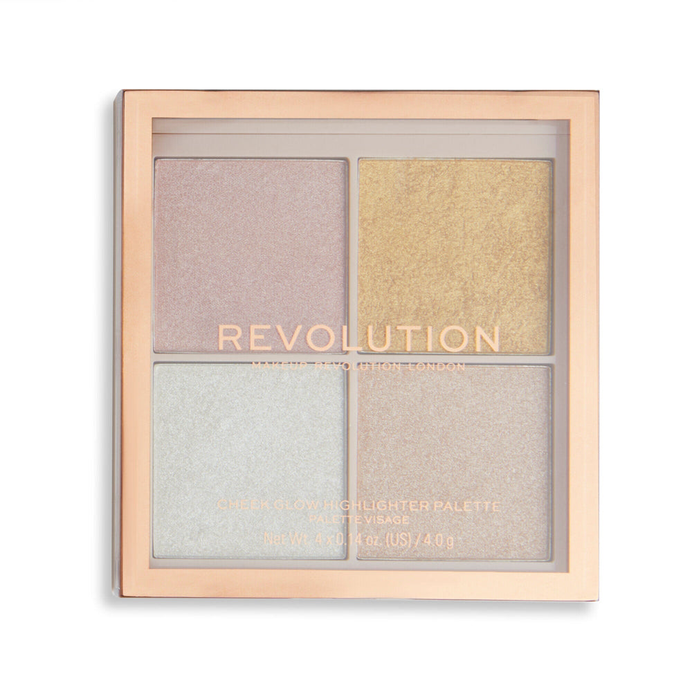 Revolution Ultimate Lights Cheek Glow Palette 4pc Set + 1 Full Size Product Worth 25% Value Free