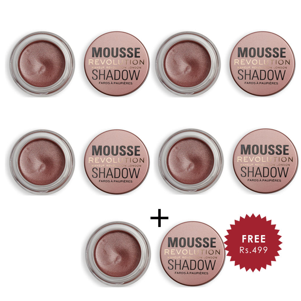 Makeup Revolution Mousse Shadow Amber Bronze 4pc Set + 1 Full Size Product Worth 25% Value Free