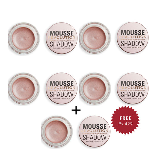 Makeup Revolution Mousse Shadow Champagne 4pc Set + 1 Full Size Product Worth 25% Value Free