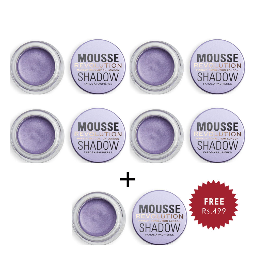 Makeup Revolution Mousse Shadow Lilac 4pc Set + 1 Full Size Product Worth 25% Value Free