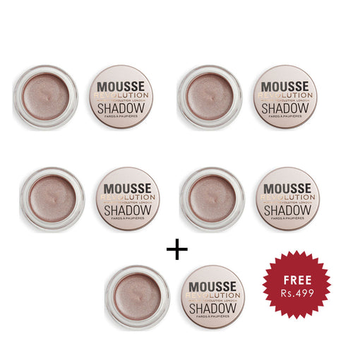 Makeup Revolution Mousse Shadow Rose Gold 4pc Set + 1 Full Size Product Worth 25% Value Free