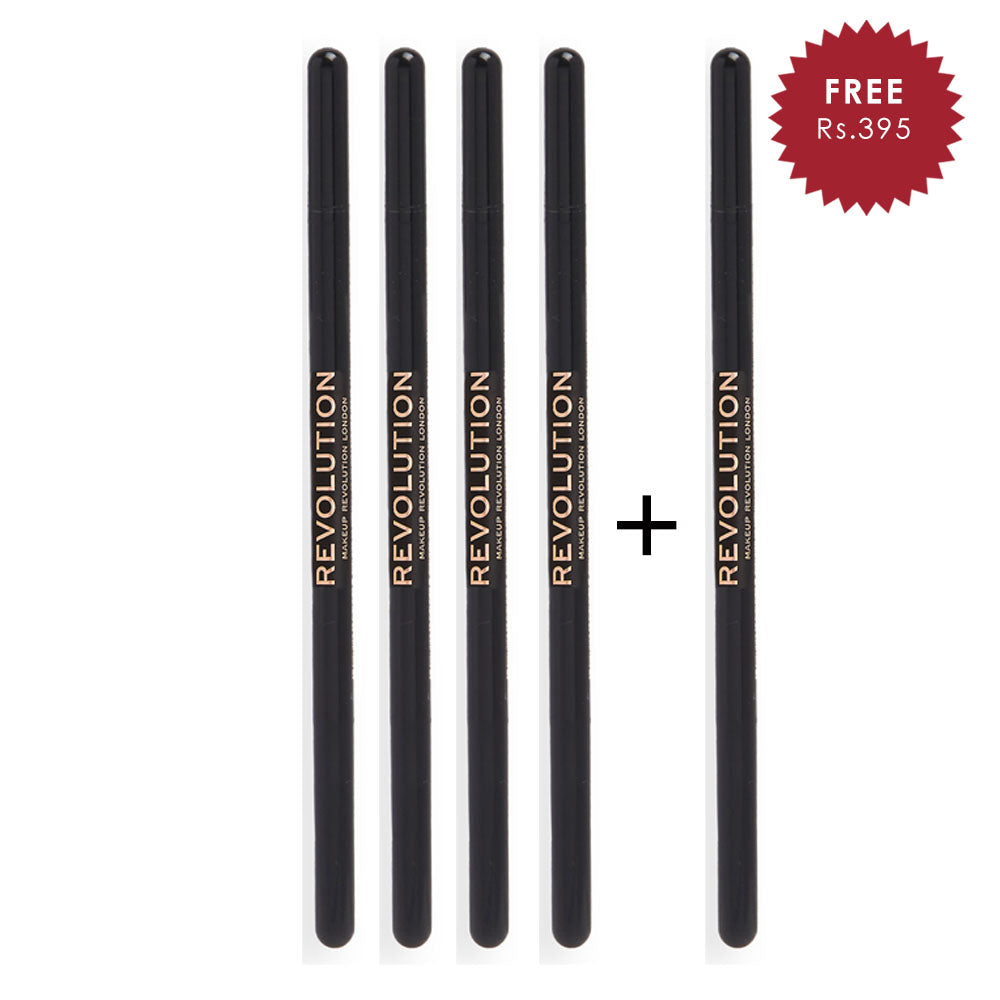 Makeup Revolution Felt & Kohl Eyeliner Green 4pc Set + 1 Full Size Product Worth 25% Value Free