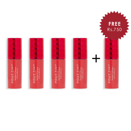 Makeup Revolution Pout Tint Sweetie Coral 4pc Set + 1 Full Size Product Worth 25% Value Free