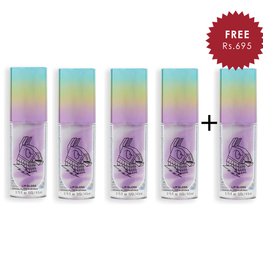 Makeup Revolution X Fortnite Llama Lip Swirl 4pc Set + 1 Full Size Product Worth 25% Value Free