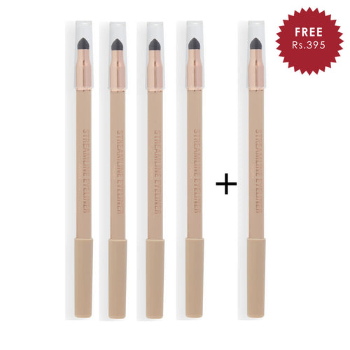 Makeup Revolution Streamline Waterline Eyeliner Pencil Ivory 4pc Set + 1 Full Size Product Worth 25% Value Free