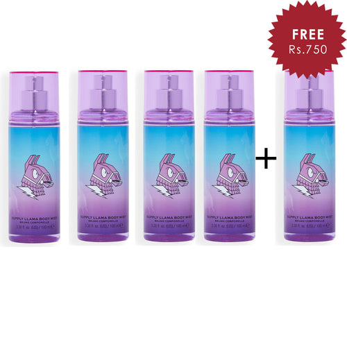 Makeup Revolution X Fortnite Body Mist Llama 4pc Set + 1 Full Size Product Worth 25% Value Free