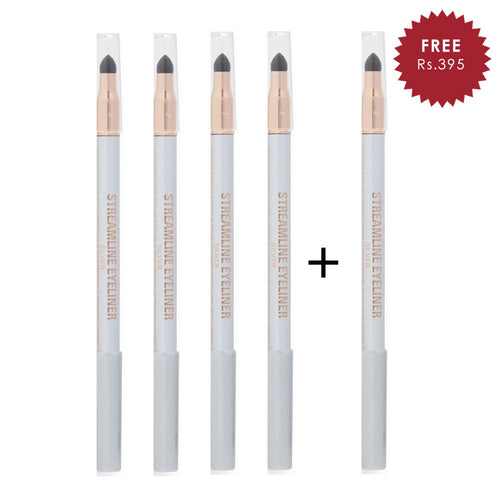 Makeup Revolution Streamline Waterline Eyeliner Pencil Silver 4pc Set + 1 Full Size Product Worth 25% Value Free