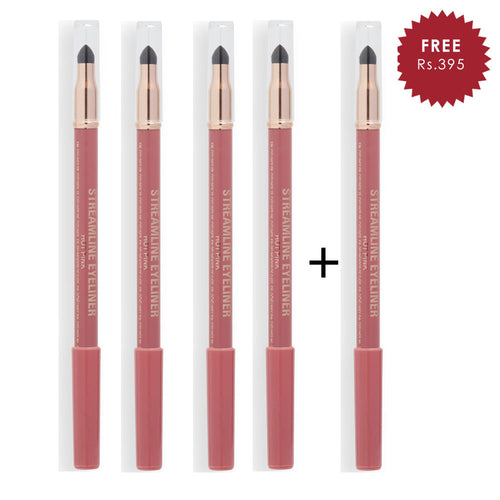 Makeup Revolution Streamline Waterline Eyeliner Pencil Hot Pink 4pc Set + 1 Full Size Product Worth 25% Value Free