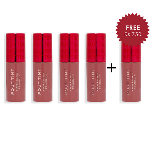 Makeup Revolution Pout Tint Nude Dreams 4pc Set + 1 Full Size Product Worth 25% Value Free