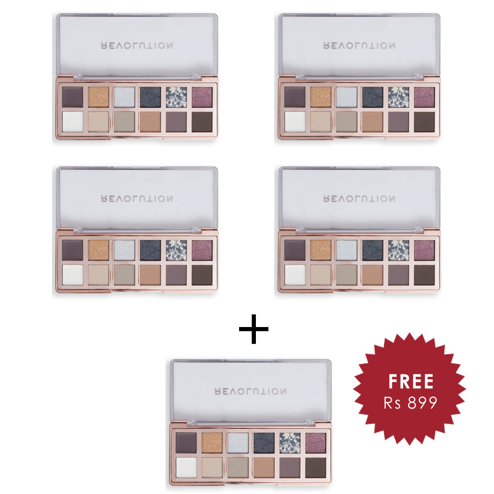 Makeup Revolution The Icon Palette smokey-icon-grunge 4pc Set + 1 Full Size Product Worth 25% Value Free