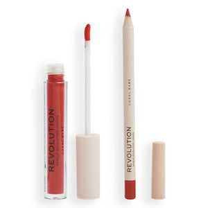 Makeup Revolution Lip Contour Kit Sassy Red 4pc Set + 1 Full Size Product Worth 25% Value Free