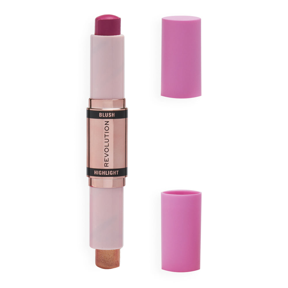 Makeup Revolution Blush & Highlight Stick Champagne Shine 4pc Set + 1 Full Size Product Worth 25% Value Free