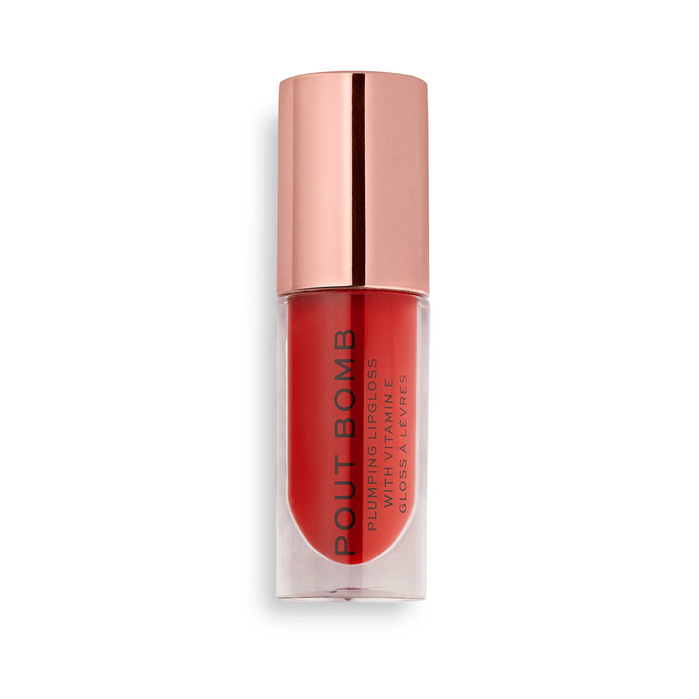 Revolution Pout Bomb Plumping Gloss Juicy Red 4pc Set + 1 Full Size Product Worth 25% Value Free