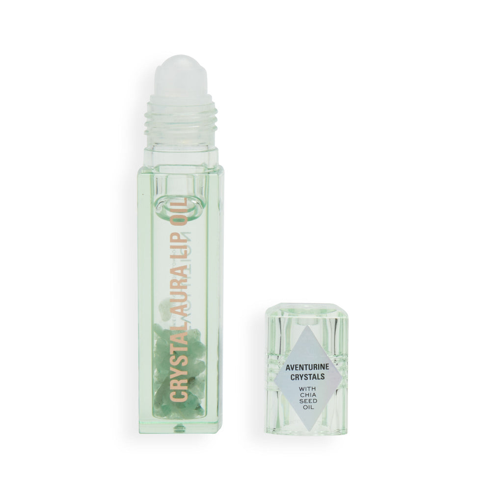 Makeup Revolution Crystal Aura Lip Oil Aventurine 4pc Set + 1 Full Size Product Worth 25% Value Free